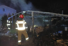 Pożar tunelu foliowego w Szczytnikach