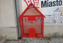 StalowaBudka na nakrętki dla bezdomnych zwierzaków