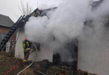 Pożar budynku mieszkalnego w miejscowości Złota